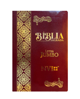 Bíblia Sagrada | NVI | Letra Jumbo | Capa Luxo Coverbook | Bordô