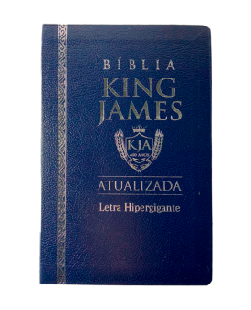 Bíblia King James Atualizada | KJA | Letra Hipergigante | Capa Coverbook Azul