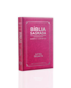 Bíblia Sagrada | Com Harpa e Corinhos | RC | Edição Luxo  |  Letra Gigante | Pink