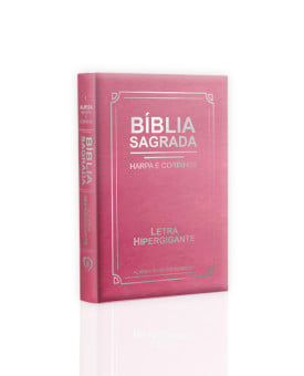 Bíblia Sagrada | Com Harpa e Corinhos | RC | Edição Luxo  |  Letra Hipergigante | Rosa