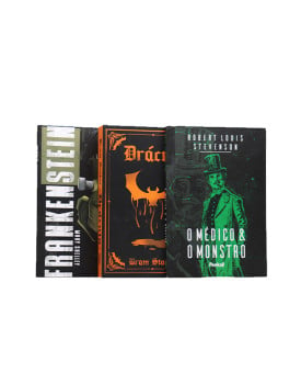 Kit 3 Livros | Clássicos do Horror | Drácula + Frankenstein + O Médico e o Monstro