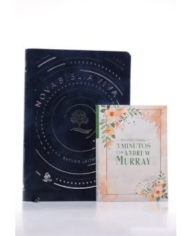 Kit Nova Bíblia Viva Moderna + Devocional 3 Minutos Andrew Murray Floral | Evangelho Glorioso 