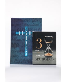 Kit Bíblia Sagrada ACF Letra Gigante Jesus Saves + 3 Minutos com Charles H. Spurgeon | O Poder da Oração