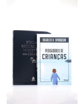 Kit Bíblia De Recursos Para O Ministério Com Crianças Azul + Pescadores de Crianças | Charles H. Spurgeon | A Verdadeira Missão 