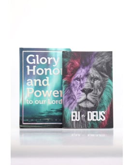 Kit Bíblia NVI Glory Honor And Power + Devocional Eu e Deus Leão de Judá | Poder Para Obedecer 