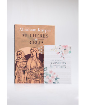 Kit Mulheres da Bíblia | Abraham Kuyper + 3 Minutos de Sabedoria Para Mulheres | Floral Branca | Palavras de Poder