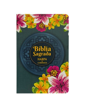 Bíblia Sagrada | Letra Hiper Gigante | RC | Harpa e Corinhos | Luxo | Textura Floral