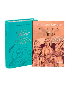Kit A Bíblia da Mulher NAA | Portátil | Turquesa + Mulheres da Bíblia | Abraham Kuyper | Aprenda com Grandes Mulheres