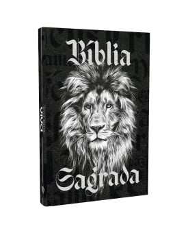 Nova Bíblia Viva | Letra Normal | Capa Dura | Leão Preto e Branco