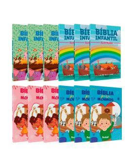 Kit 12 Bíblias Infantis Ilustrada (padrão)