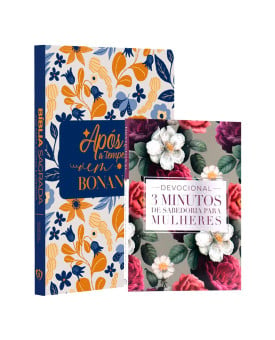 Kit Bíblia RC Slim Flora + Devocional 3 Minutos de Sabedoria Para Mulheres | Poder Magnífico