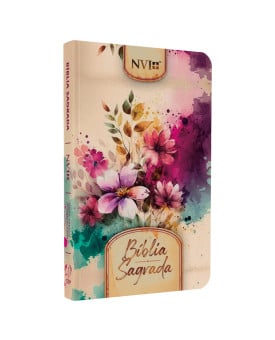 Bíblia NVI Slim | Capa Dura | Flores e Folhas