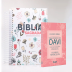 Kit Bíblia ACF Anote a Palavra Flowers Branca + Devocional Tesouros de Davi | Ore Sobre Tudo