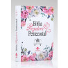 Bíblia da Pregadora Pentecostal | Novo Formato | RC | Letra Normal | Capa PU | Floral | Índice