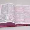 Bíblia Sagrada | RC | Harpa Avivada e Corinhos | Letra Jumbo | Capa Dura | Floral Rosa