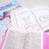 Kit Bíblia Pequenos Discípulos RC Harpa Rosa + Tapete Para Colorir + 365 Histórias Bíblicas 