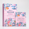 Kit Bíblia da Mulher Sábia RC Harpa Letra Grande Primavera + 3 Minutos de Sabedoria Para Mulheres | Sabedoria Divina