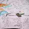 Kit Tapete Gigante + Livro Para Colorir | Dinossauros