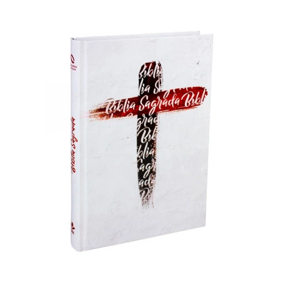 Bíblia Sagrada |Capa ilustrada branca com Cruz | Nova Almeida Atualizada (NAA)