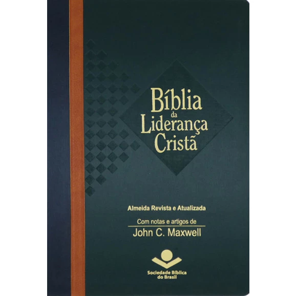 Bíblia De Estudo Da Liderança Cristã | RA | Luxo | Verde/Marrom