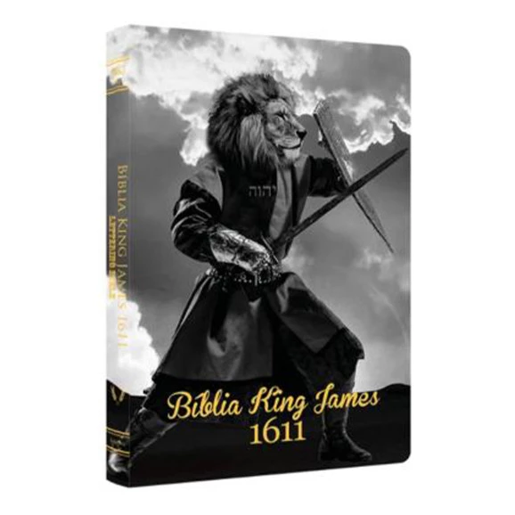 Bíblia Sagrada | BKJ 1611 | Ultrafina Lettering Bible | Leão Guerreiro