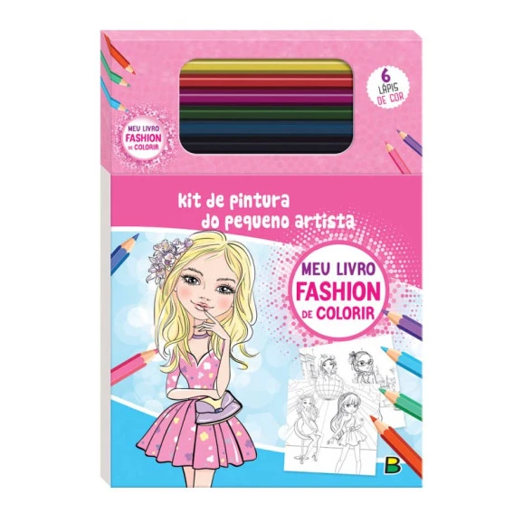 Kit de Pintura do Pequeno Artista | Meu Livro Fashion de Colorir | Todolivro