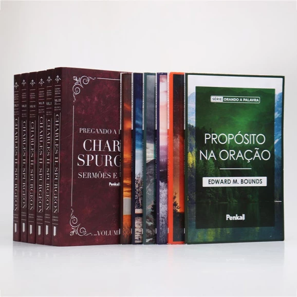 Kit Sermões e Esboços Vol. 2 | Charles Spurgeon + Box 6 Livros Edward Bounds