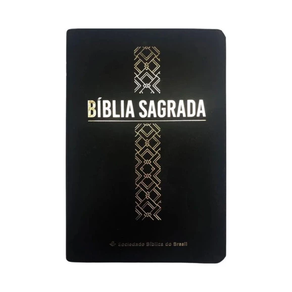 Bíblia Sagrada | Letra Grande | RC | Linha Ouro - Cruz | Preta