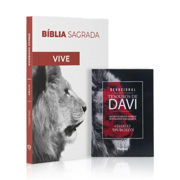 Kit Bíblia NVI Slim Ele Vive + Devocional Tesouros de Davi | Jornada Vitoriosa (padrão)