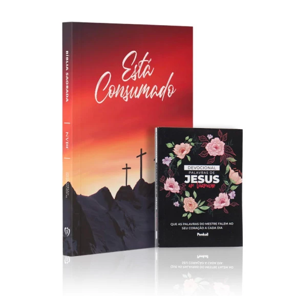 Kit Bíblia NVI Slim Está Consumado + Devocional Palavras de Jesus em Vermelho | Oração e Saudação (padrão)
