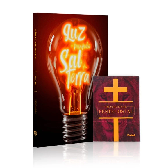 Kit Bíblia NVI Slim Luz do Mundo + Devocional Pentecostal | Honra do Senhor (padrão)