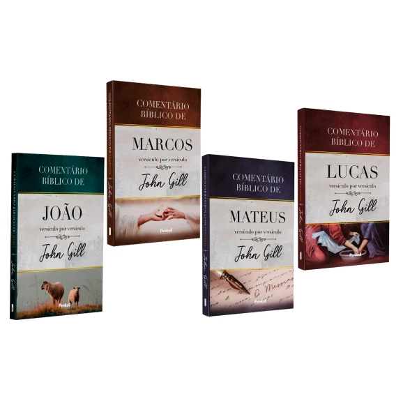 Kit Comentários Bíblicos John Gill | Mateus | Marcos | Lucas | João