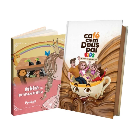 Kit Café Com Deus Pai Kids 2024 + Bíblia da Princesinha