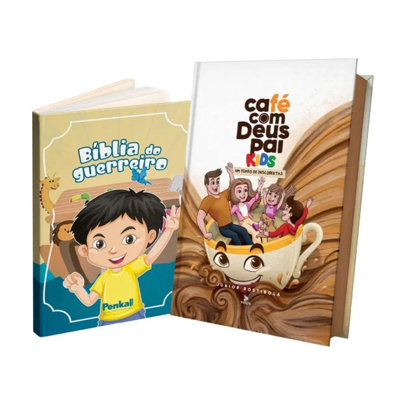 Kit Café Com Deus Pai Kids 2024 + Bíblia do Guerreiro