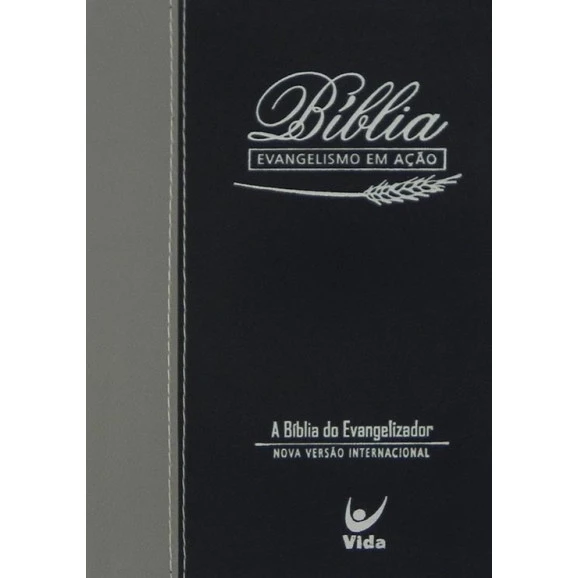 Bíblia Evangelismo Em Ação | NVI | Luxo | Prata/Azul