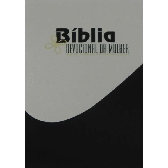 Bíblia Devocional da Mulher | NVI | Média | Letra Normal | Luxo | Perola e Preto