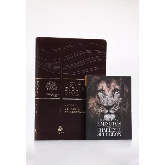 Nova Bíblia Viva Marrom + Devocional 3 Minutos com Charles Spurgeon | Eu sou | O Amor de Cristo 