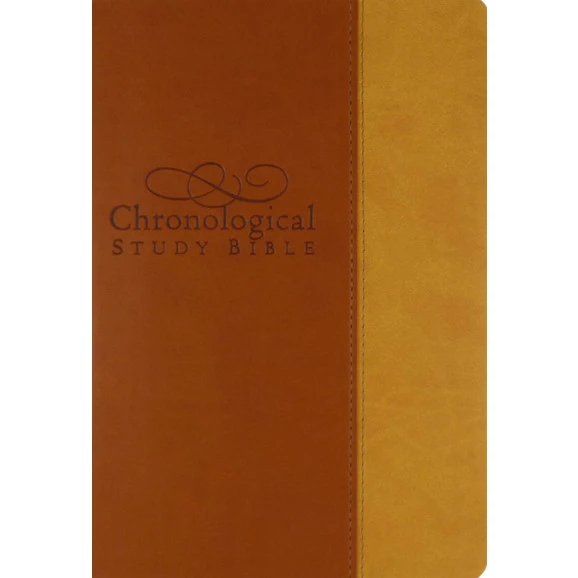 Chronological Study Bible | Letra Normal | Emborrachada | Caramelo/Bege