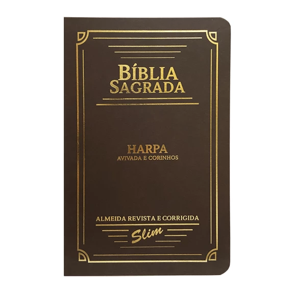 Biblia Sagrada Slim| ARC |Capa PU Marrom|Semi Flexivel