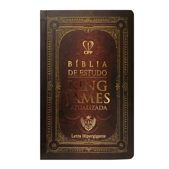 Bíblia de Estudo KJA | King James Atualizada | Letra Hipergigante | Capa Dura | Vermelho com Dourado