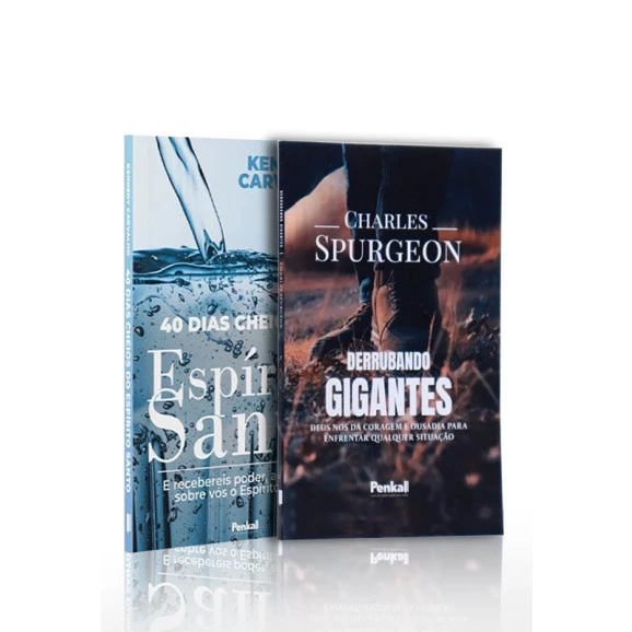 Kit 2 livros | 40 Dias Cheios do Espírito Santo + Derrubando Gigantes | Conquistando a Vitória Espiritual