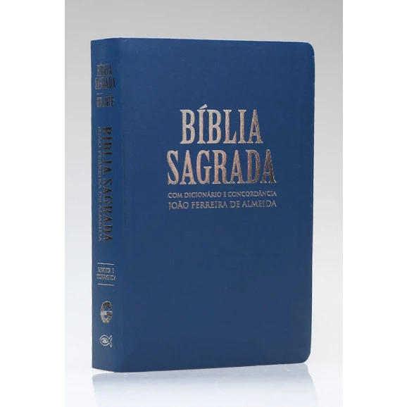 Bíblia Sagrada Com Dicionário e Concordância | RC | Letra Gigante | Luxo | Azul | Índice