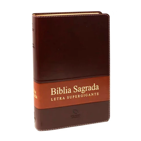 Bíblia Sagrada Grande | NAA | Letra Supergigante | Capa Luxo Marrom Nobre