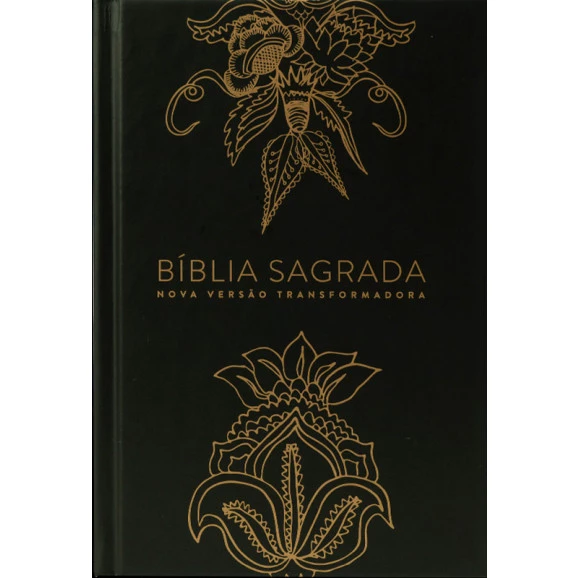 Bíblia Sagrada | NVT | Letra Normal | Capa Dura | Indian Flowers Dourada