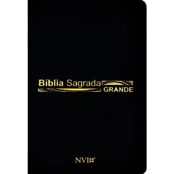 Bíblia Sagrada | NVI | Letra Grande | Luxo | Preta | Média