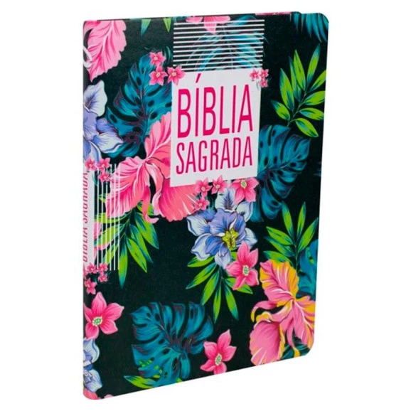 Bíblia Sagrada | NAA | Letra Grande | Luxo | Flores 