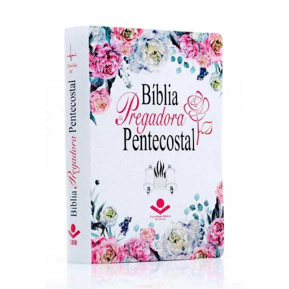 Bíblia da Pregadora Pentecostal | RC | Letra Normal | Capa PU | Floral