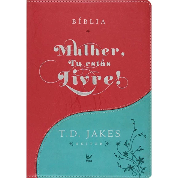 Bíblia Mulher, Tu estás Livre! | Almeida Contemporânea | Luxo | Turquesa/Vermelha