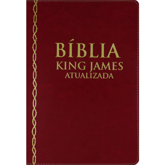 Bíblia | King James Atualizada | Letra Grande | Luxo | Vinho