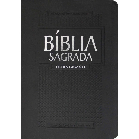 Bíblia Letra Gigante | RA | Preta | Emborrachada